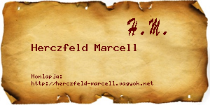 Herczfeld Marcell névjegykártya